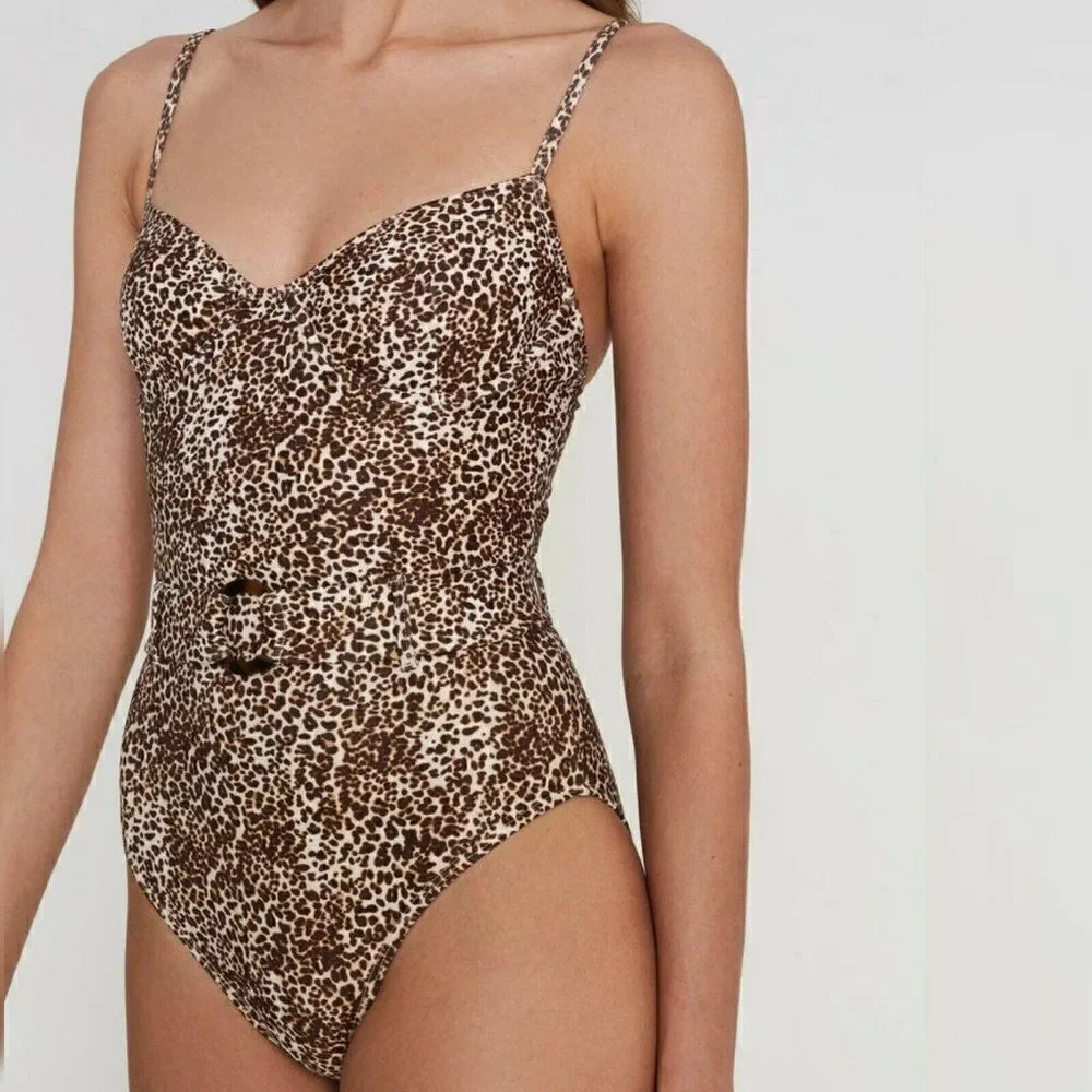 Faithfull The Brand -‎ 10/XL - Women's swim Amalfi One Piece Charlie Leopard 🐆